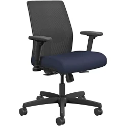 HON® Ignition 2.0 Mesh Task Chair, Synchro-Tilt Control With Seat Slider, Black/Navy