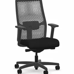 HONĀ® Ignition 2.0 ReActiv Ergonomic Fabric Mid-Back Task Chair, Black