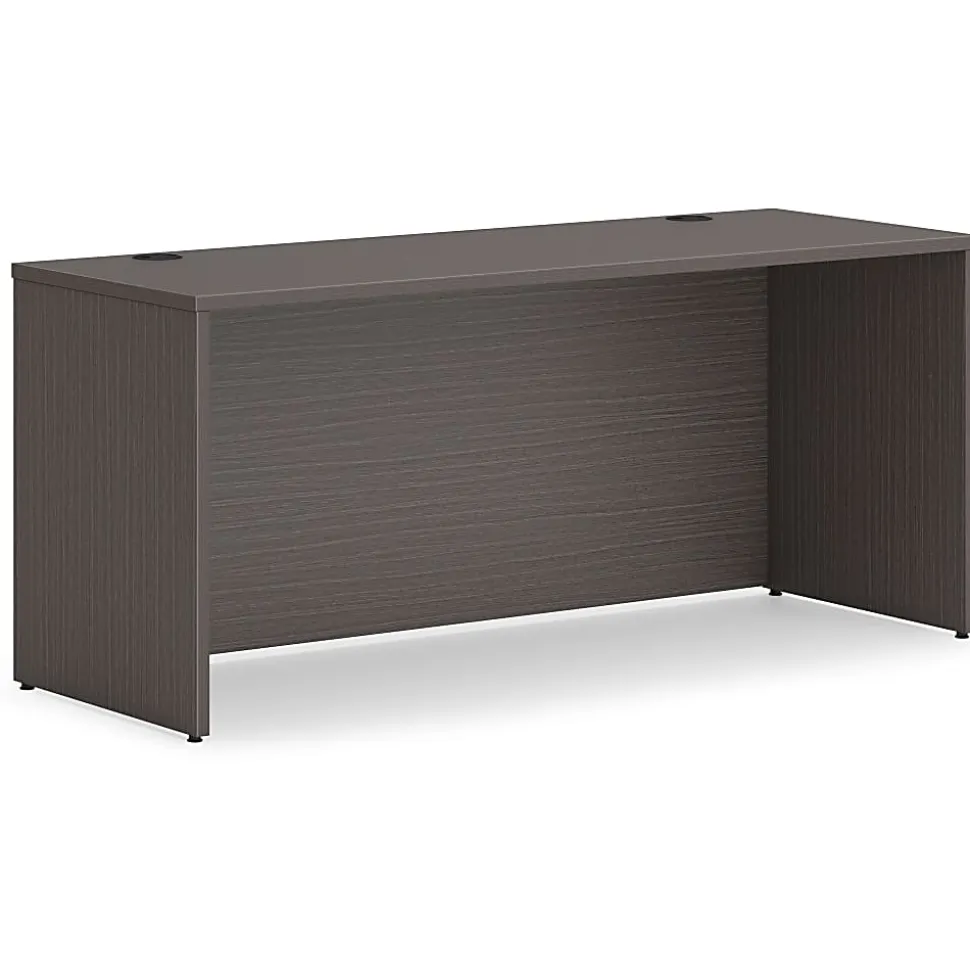 HON® Mod 66" Credenza Computer Desk Shell, Slate Teak