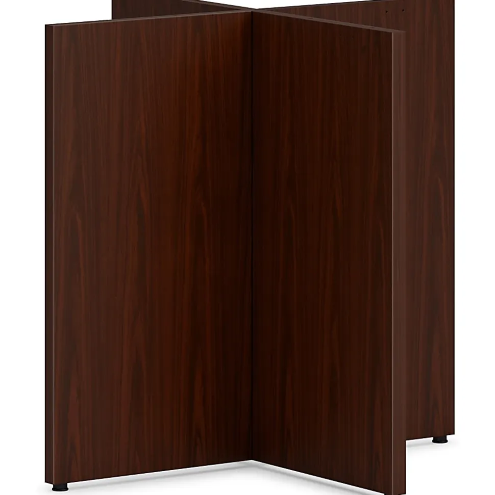 HON Mod HLPLTBL48BASE Conference Table Base - Finish: Traditional Mahogany - 1 Each