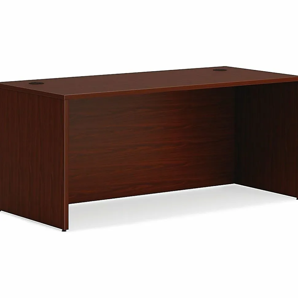 HON® Mod 66"W Rectangle Desk Shell, Mahogany