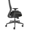 HON Nucleus Task Chair KD - Black Seat Color - Vinyl Seat Material - Black Back Color - Armrest - 1 Each