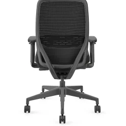 HON Nucleus Task Chair KD - Black Seat Color - Vinyl Seat Material - Black Back Color - Armrest - 1 Each