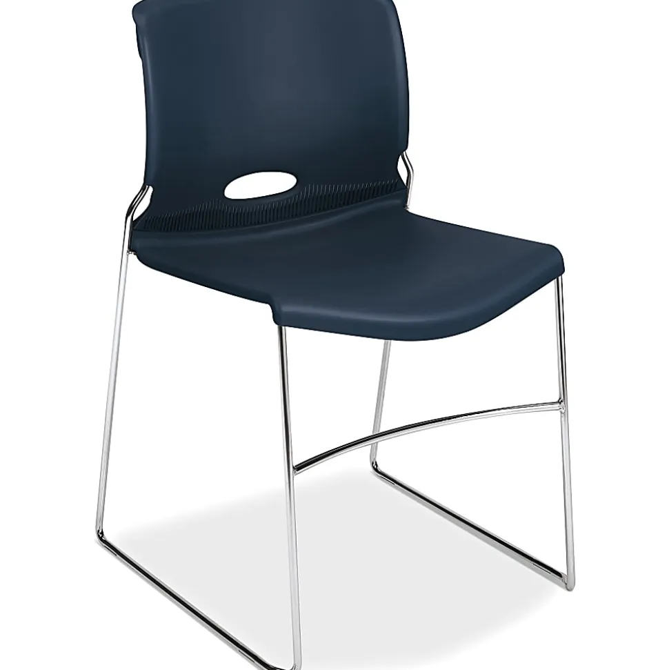 HON® Olson Stacker® Chairs, 30-5/8"H x 19-1/8"W x 21-5/8"D, Blue, Set Of 4