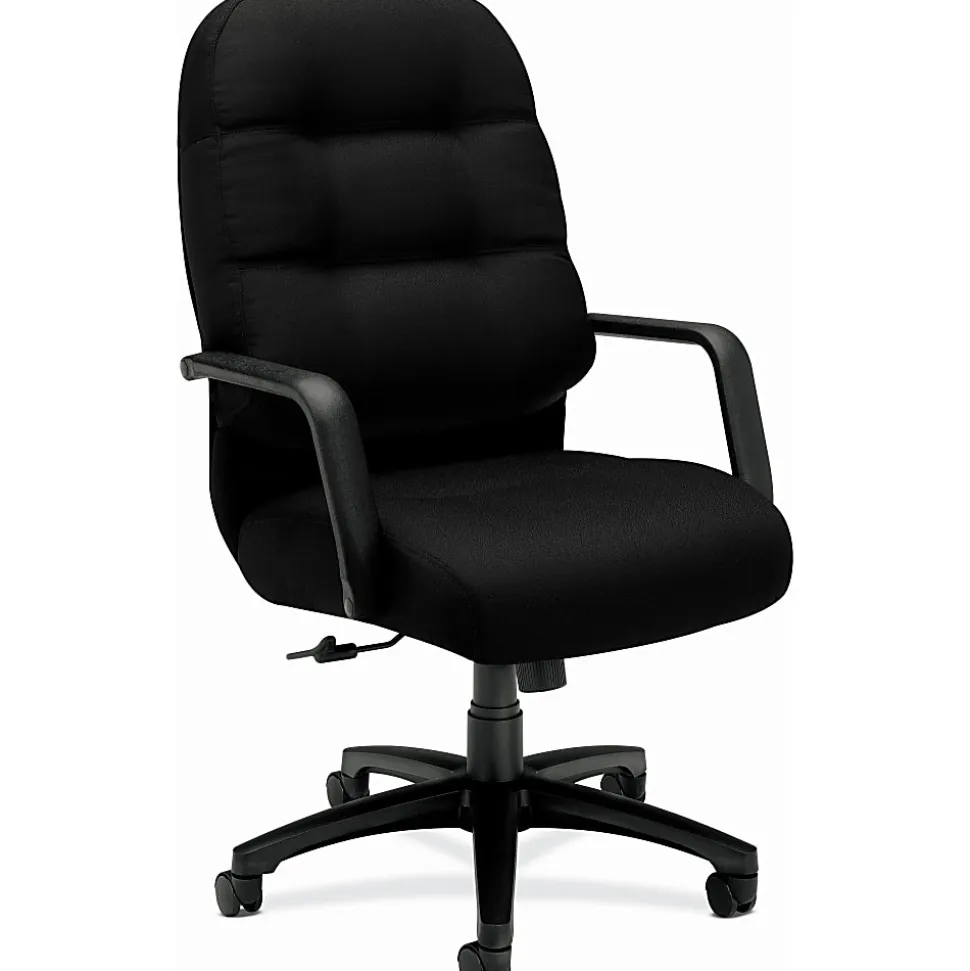 HON® Pillow-Soft® Fabric Executive High-Back Chair, Black