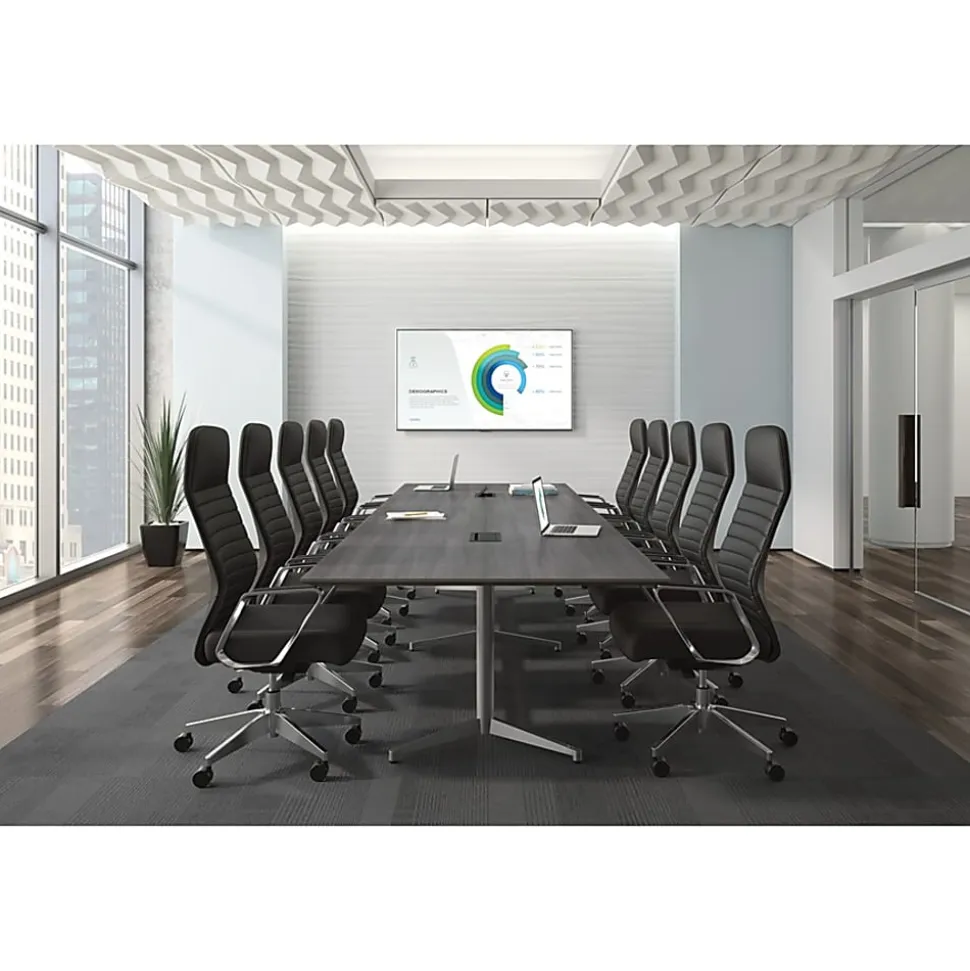 HON® Preside™ Boat-Shaped Conference Table Top, 144"W, Mahogany