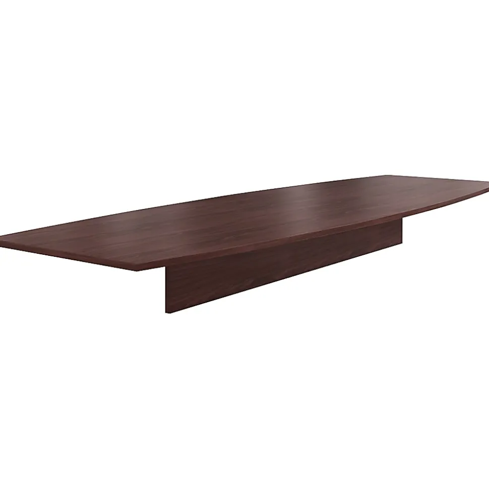 HON® Preside™ Boat-Shaped Conference Table Top, 144"W, Mahogany