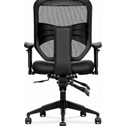 HON® Prominent Bonded Leather High-Back Executive Chair, Black