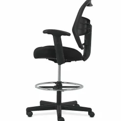 HON® Prominent High-Back Task Stool, Black