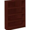 HON® 1870-Series Laminate Modular Shelving Bookcase, 4 Shelves (3 Adjustable), 49"H x 36"W x 11-1/2"D, Mahogany