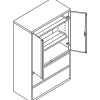HON® 800 Series Storage Cabinet With Lateral File, 42" Wide, Black