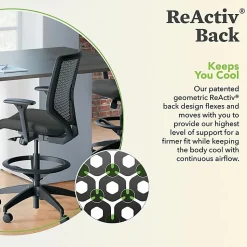 HON® Solve Task Stool, ReActiv, Black