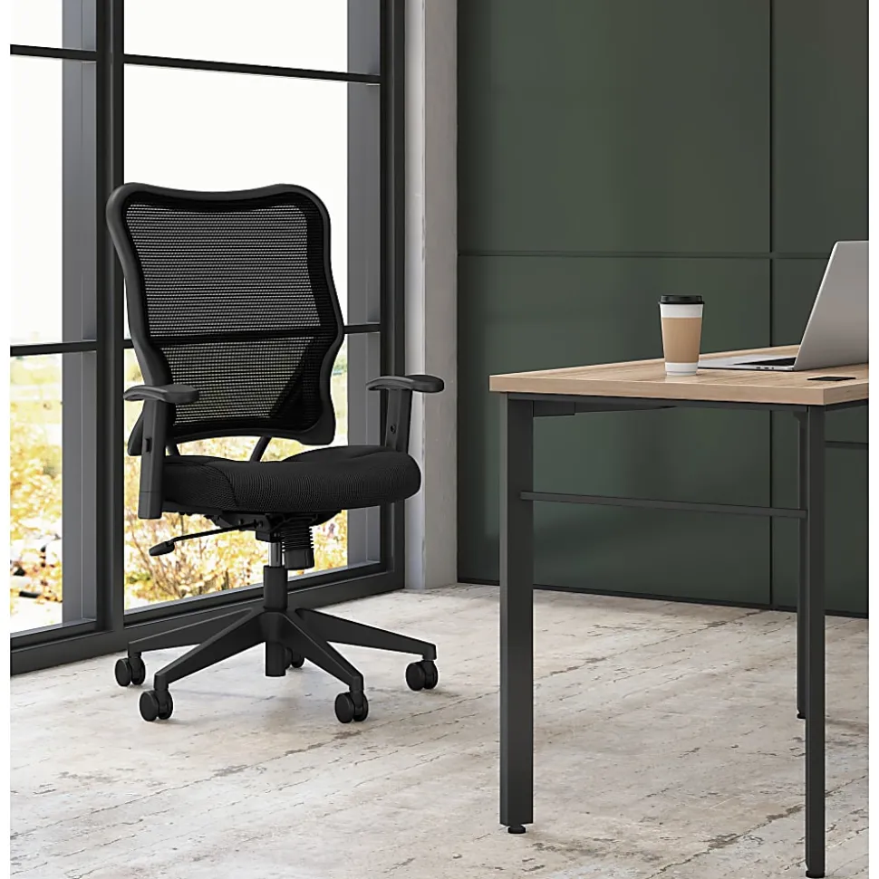 HON® VL702 Ergonomic Mesh High-Back Task Chair, Black