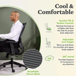HON® VL702 Ergonomic Mesh High-Back Task Chair, Black
