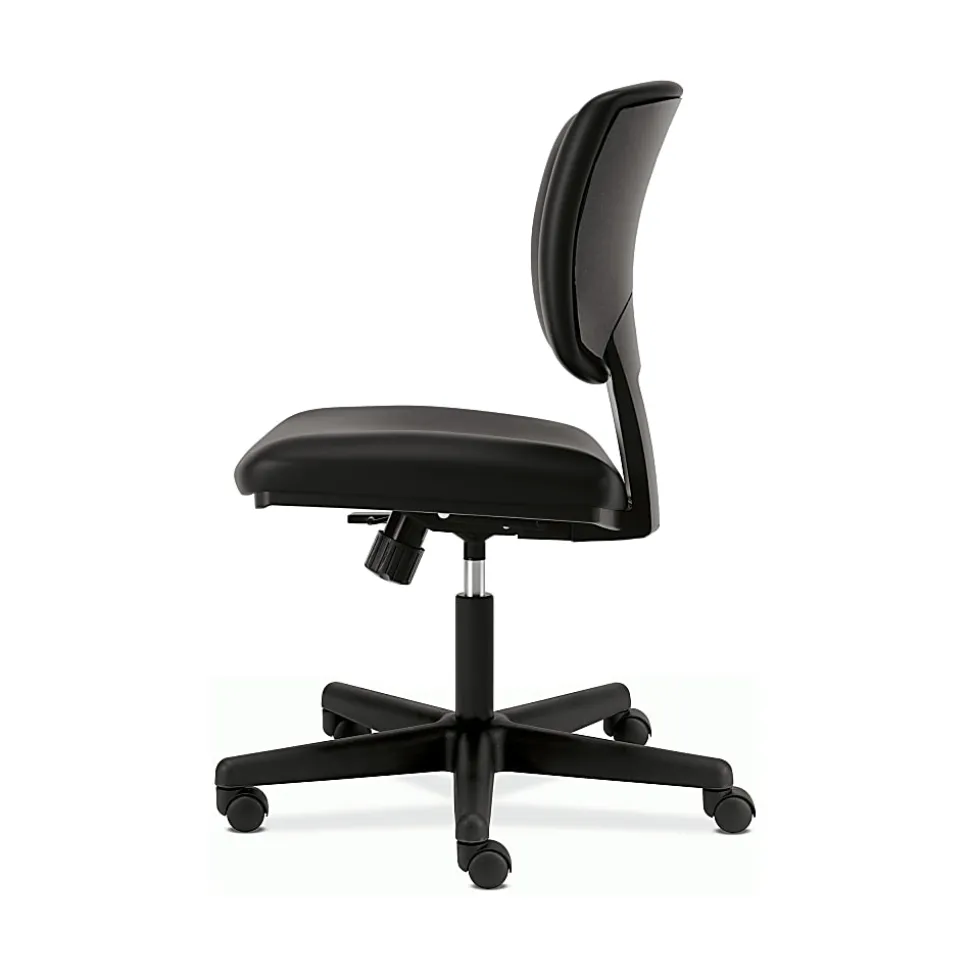 HON® Volt 5703 Bonded Leather Low-Back Chair, Black