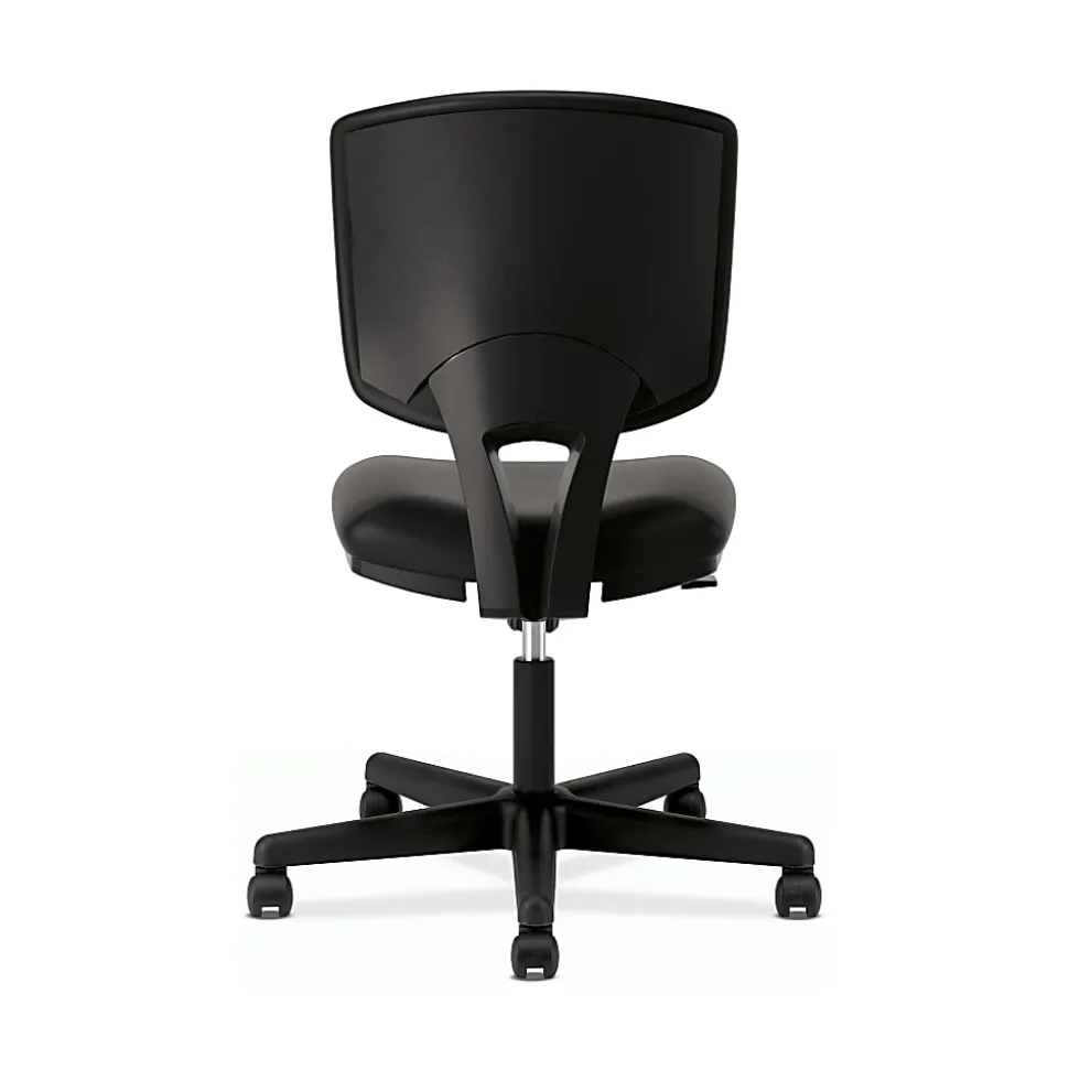 HON® Volt 5703 Bonded Leather Low-Back Chair, Black