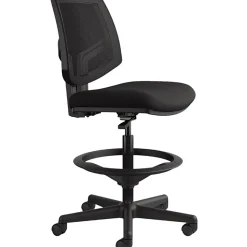 HON® Volt Extended-Height Stool, Mesh/Fabric, Black