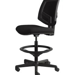 HON® Volt Extended-Height Stool, Mesh/Fabric, Black