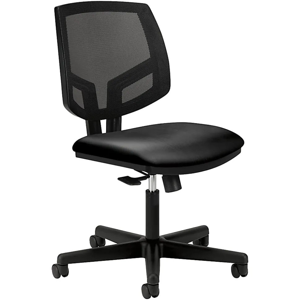 HON® Volt Mesh Bonded Leather Mid-Back Task Chair, Black