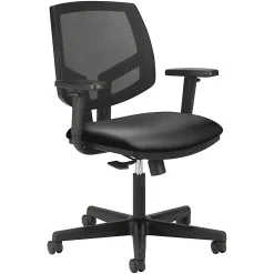 HON® Volt Mesh Bonded Leather Mid-Back Task Chair, Black
