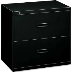 HONĀ® 400 30"W x 19-1/4"D Lateral 2-Drawer File Cabinet, Black