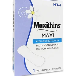 Hospeco MaxiThins Maxi Pads For Vending Machines, Maxi Absorbency, Carton Of 250 Pads