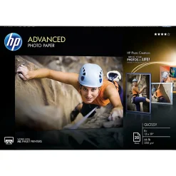 HP Advanced Photo Paper for Inkjet Printers, Glossy, 13" x 19", 66 Lb., Pack Of 20 Sheets (CR696A)
