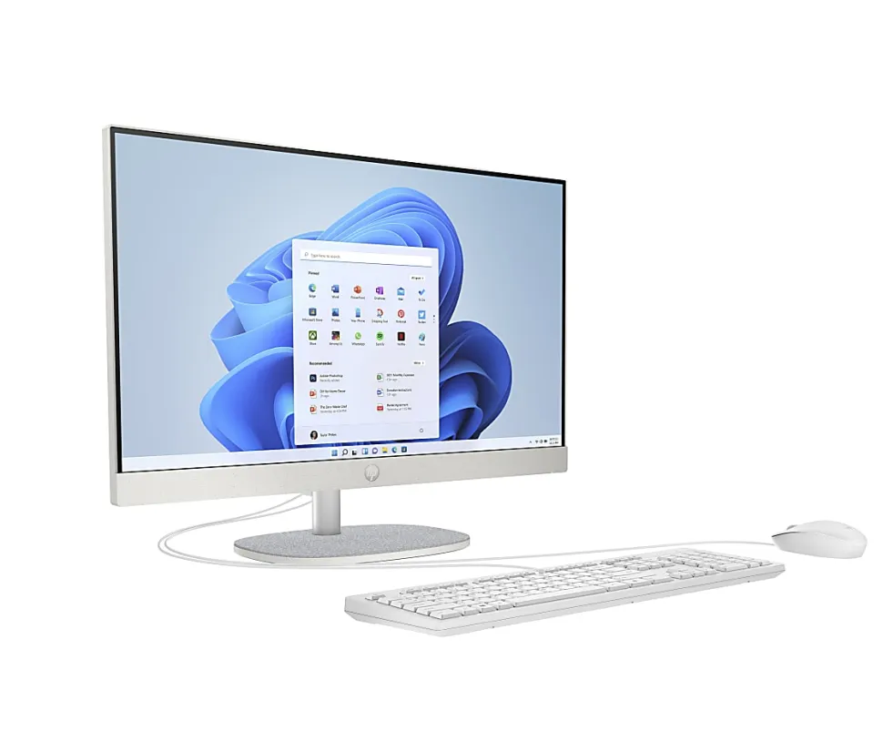 HP 23.8" All-in-One Desktop PC, AMD Ryzen 5, 8GB RAM, 256GB SSD, Windows® 11 Home (24-cr0036)