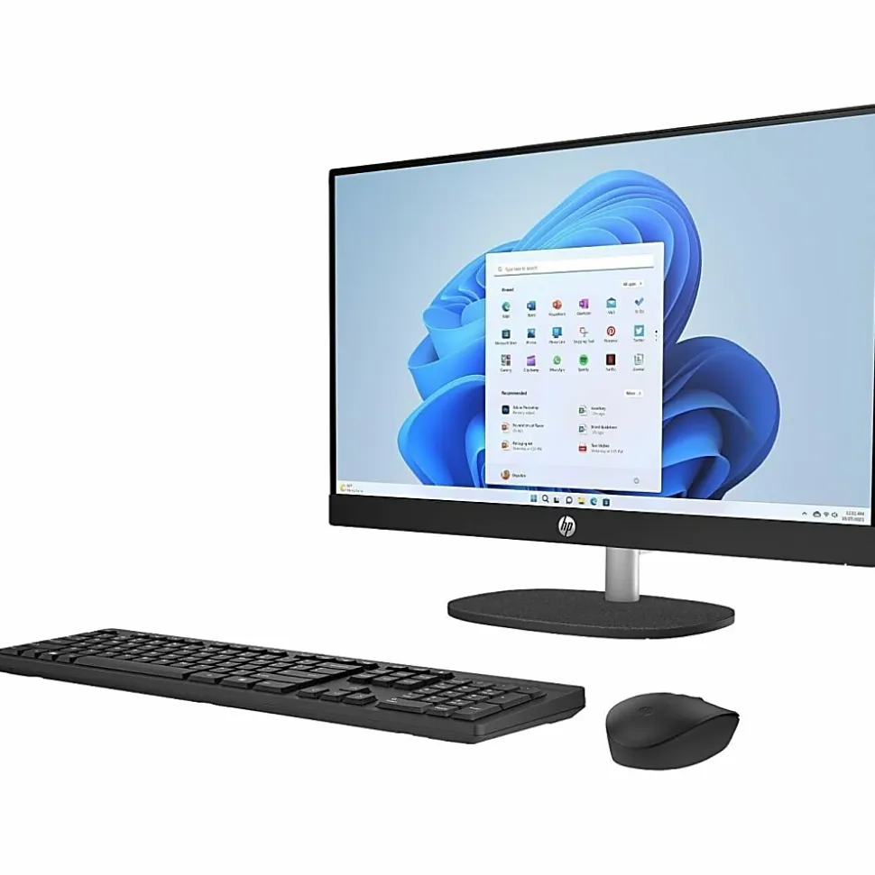 HP All-in-One Desktop PC, 23.8" Screen, AMD Ryzen 5, 16GB Memory, 1TB Solid State Drive, Windows 11 Home