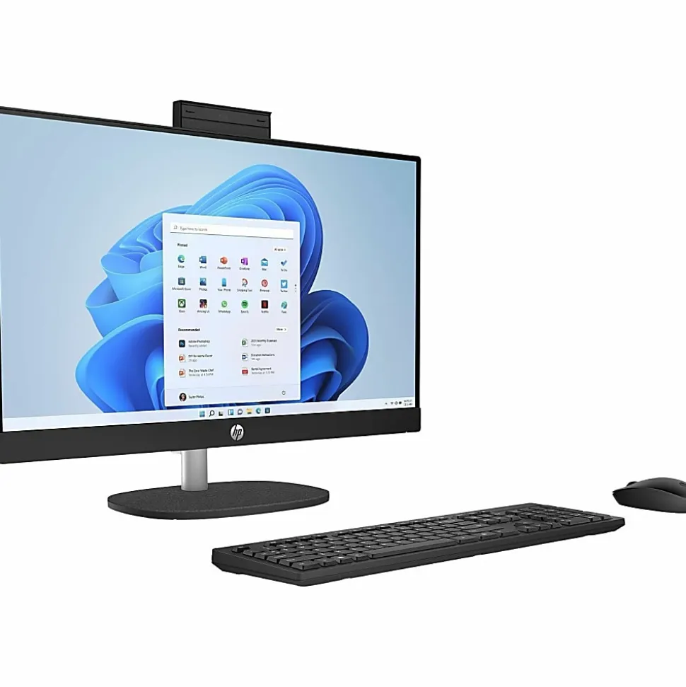 HP All-in-One Desktop PC, 23.8" Screen, AMD Ryzen 5, 16GB Memory, 1TB Solid State Drive, Windows 11 Home