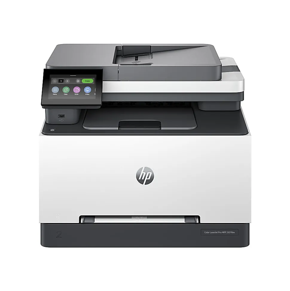 HP Color LaserJet Pro MFP 3301fdw Wireless Printer, Print, scan, copy, fax, Fast speeds, Easy setup, Mobile printing, Best for office, AI-enabled