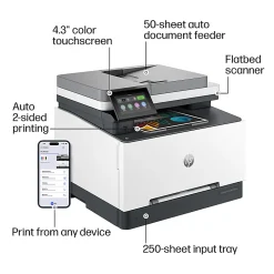 HP Color LaserJet Pro MFP 3301fdw Wireless Printer, Print, scan, copy, fax, Fast speeds, Easy setup, Mobile printing, Best for office, AI-enabled