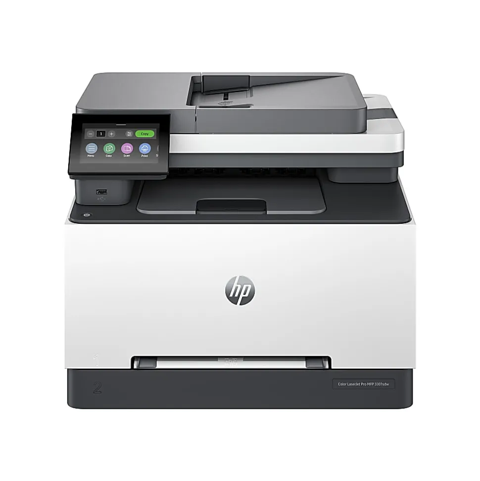HP Color LaserJet Pro MFP 3301sdw Wireless Printer, Print, scan, copy, Fast speeds, Easy setup, Mobile printing, Best for office, AI-enabled