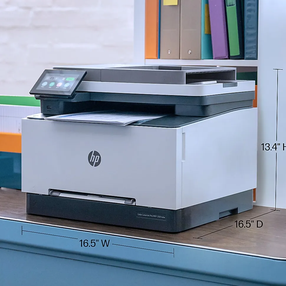 HP Color LaserJet Pro MFP 3301sdw Wireless Printer, Print, scan, copy, Fast speeds, Easy setup, Mobile printing, Best for office, AI-enabled