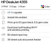 HP DeskJet 4355 Wireless All-in-One Color Inkjet Printer, Scanner, Copier, Best for home, 3 months of free Instant Ink, AI-capable (AJ4Y0A)