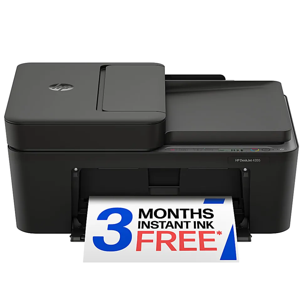 HP DeskJet 4355 Wireless All-in-One Color Inkjet Printer, Scanner, Copier, Best for home, 3 months of free Instant Ink, AI-capable (AJ4Y0A)