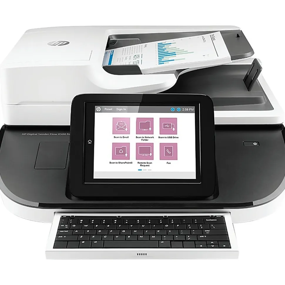 HP Digital Sender Flow 8500 fn2 Sheetfed Scanner - 600 dpi Optical - 24-bit Color - 8-bit Grayscale - L2762ABGJ