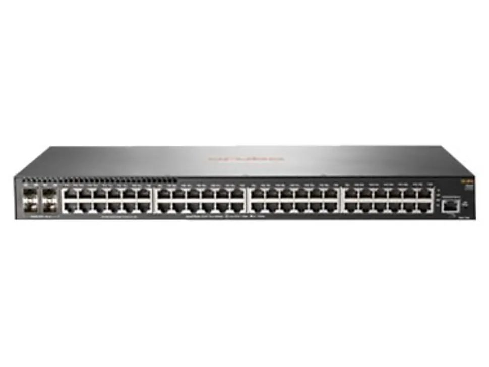 HPE Aruba 2540 48G PoE+ 4SFP+ - Switch - managed - 48x 10/100/1000 (PoE+) + 4x 10 Gigabit Ethernet/1 Gigabit Ethernet SFP+ - JL357AABA