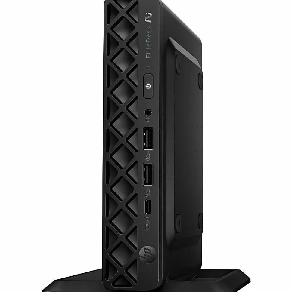 HP EliteDesk 8 G1a Desktop Computer, AMD Ryzen AI 5 340, 16 GB, 512 GB PCI Express NVMe SSD, Mini PC, Jack Black, D36R8UTABA