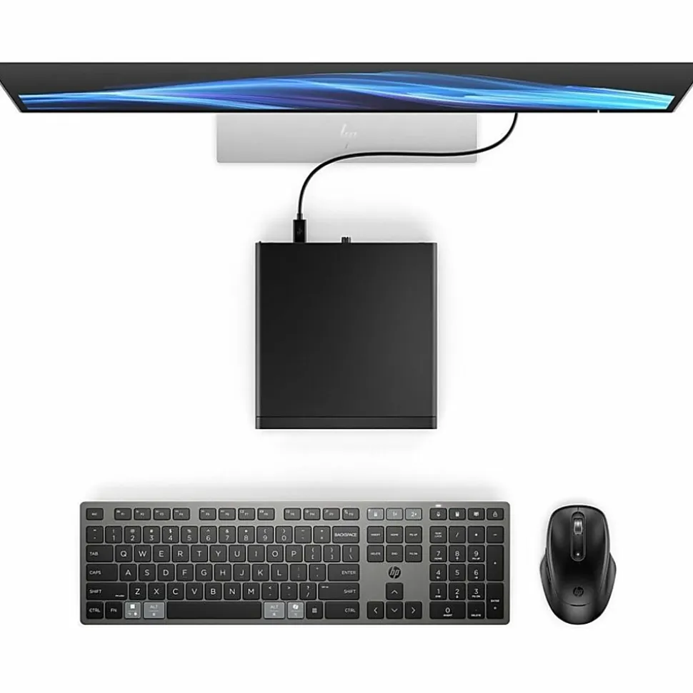 HP EliteDesk 8 G1a Desktop Computer, AMD Ryzen AI 5 340, 16 GB, 512 GB PCI Express NVMe SSD, Mini PC, Jack Black, D36R8UTABA