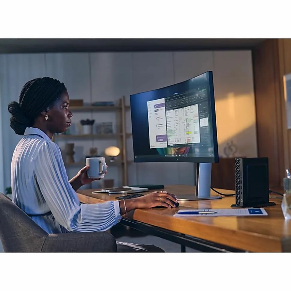 HP EliteDesk 8 G1a Desktop Computer, AMD Ryzen AI 5 340, 16 GB, 512 GB PCI Express NVMe SSD, Mini PC, Jack Black, D36R8UTABA