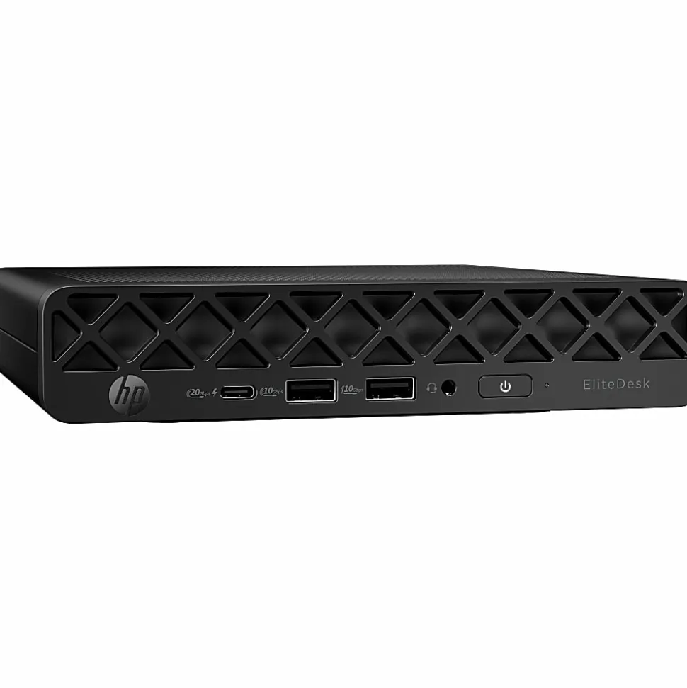 HP EliteDesk 8 G1i Mini PC, Intel Core Ultra 5 235T, vPro Technology, 32 GB, 512 GB PCI Express NVMe SSD, Jack Black, D32P7UTABA