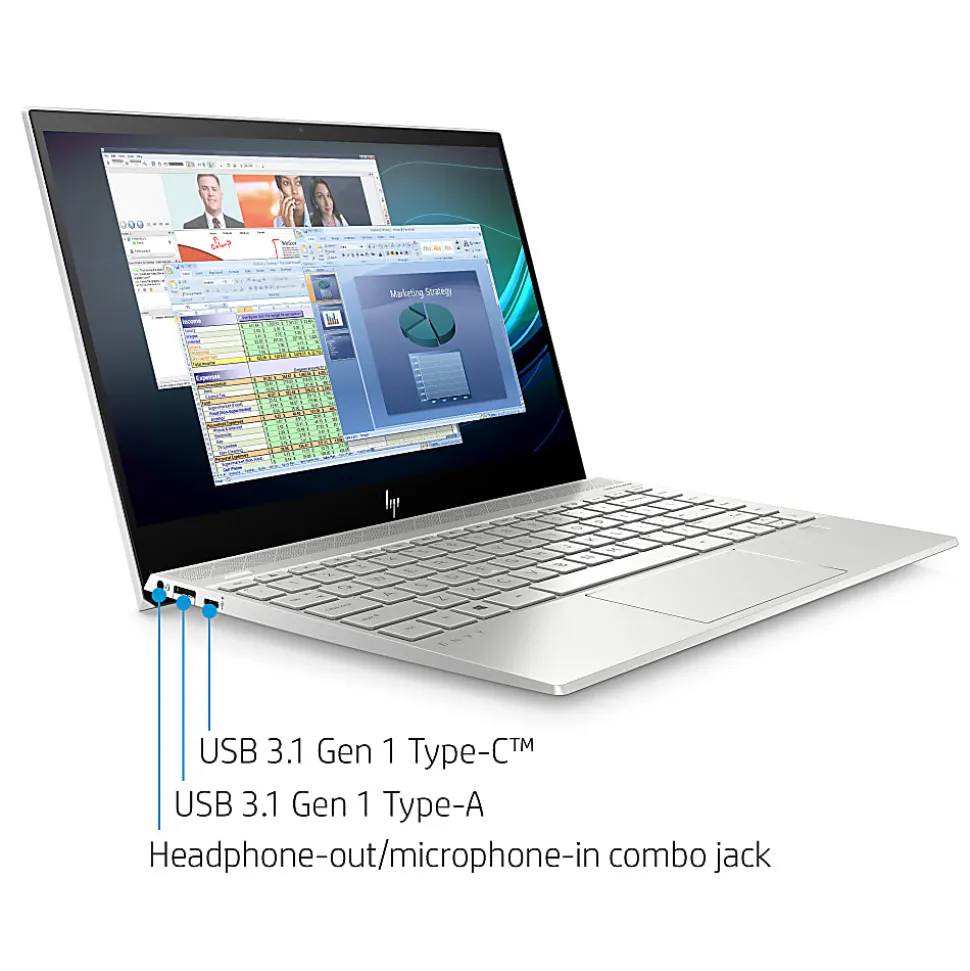 HP ENVY 13-aq0050od Laptop, 13.3" Full HD Screen, Intel® Core™ i5-8265U, 8GB Memory, 256GB Solid State Drive, Windows® 10 Home 64