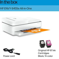 HP ENVY 6455e Wireless All-in-One Color Printer with 3 months Free Instant Ink with HP+ (223R1A)