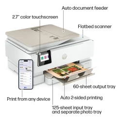 HP Envy Inspire 7955e Wireless Color Inkjet Printer, prints, scans, copies, duplex, great for home, 3-mo free Instant Ink, AI-enabled (1W2Y8A)