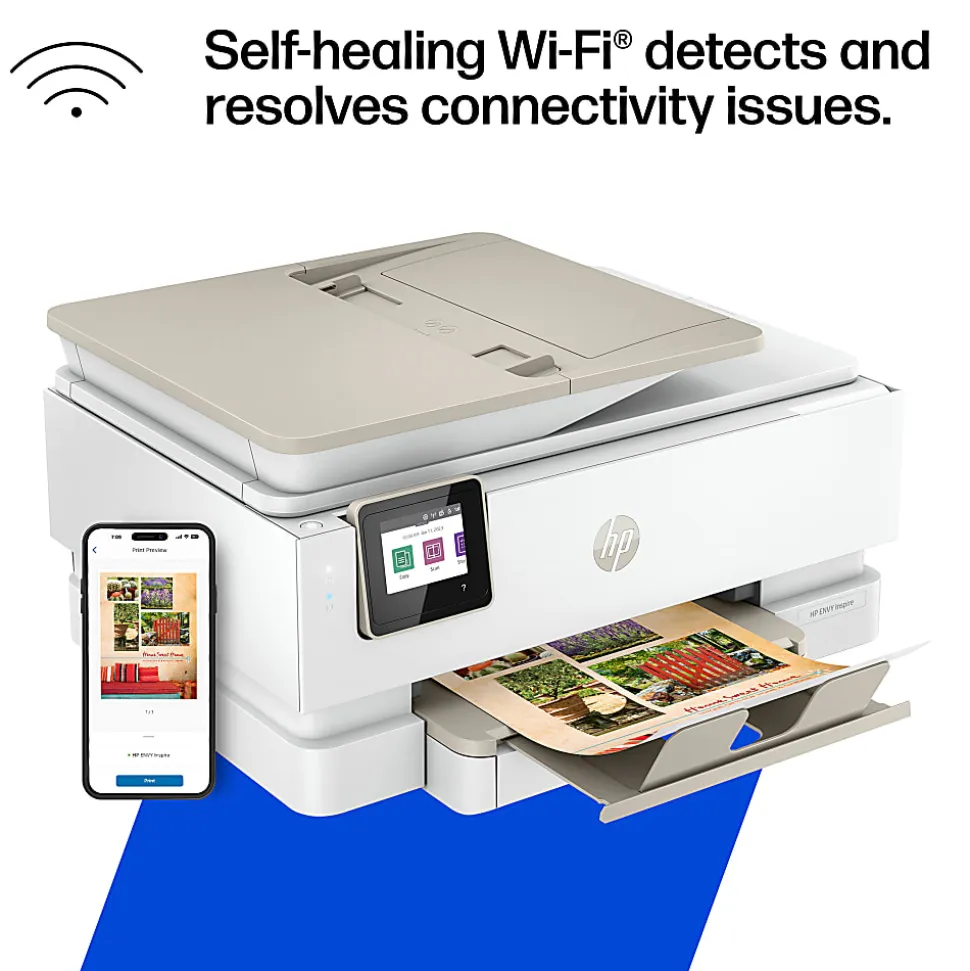 HP Envy Inspire 7955e Wireless Color Inkjet Printer, prints, scans, copies, duplex, great for home, 3-mo free Instant Ink, AI-enabled (1W2Y8A)