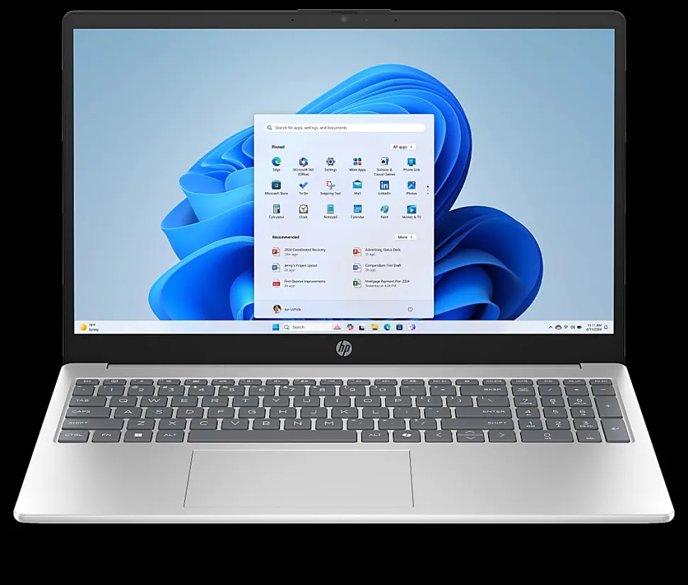 HP 15-fc0500nr Laptop PC, 15.6" Screen, AMD Ryzen™ 3, 8GB Memory, 256GB Solid State Drive, Windows 11 Home