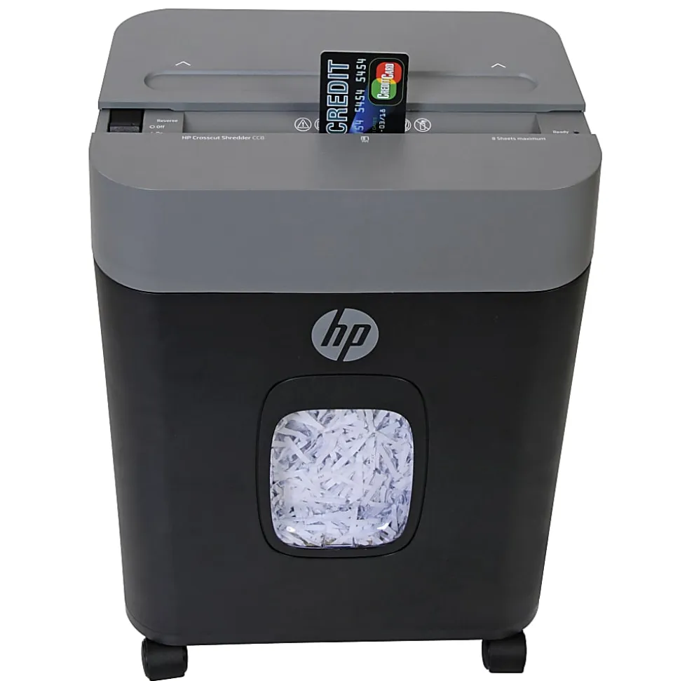 HP HP-CC8 8-Sheet Crosscut Shredder, 91033A