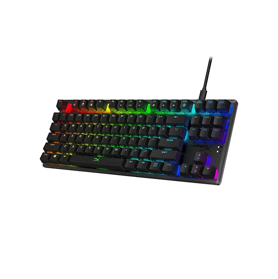 HP HyperX Alloy Origins Core Mechanical Gaming Keyboard, HX Aqua (US Layout), Full Size, Black, 4P5P1AA#ABA