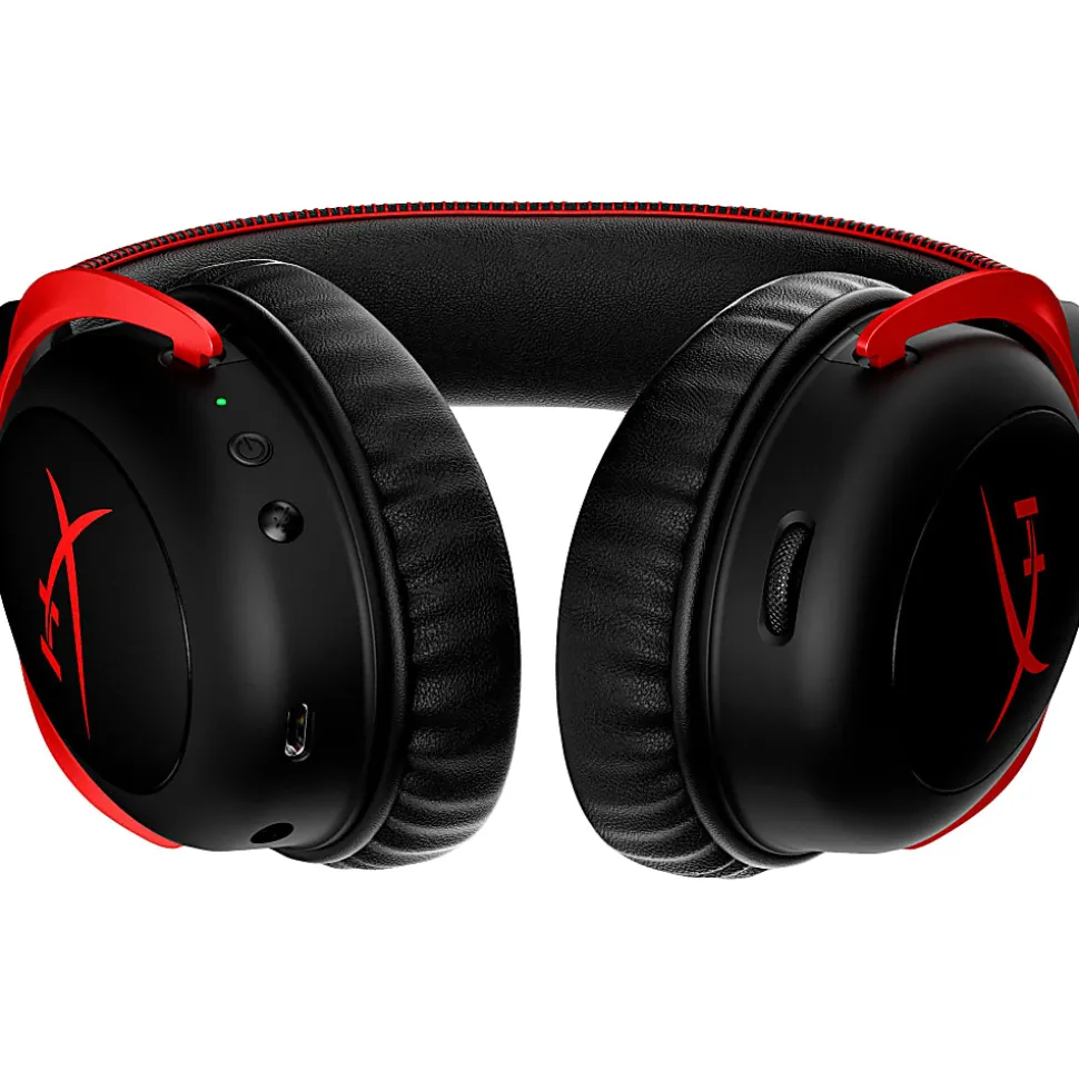 HP HyperX Cloud II Wireless Gaming Headset, Black/Red, 4P5K4AA